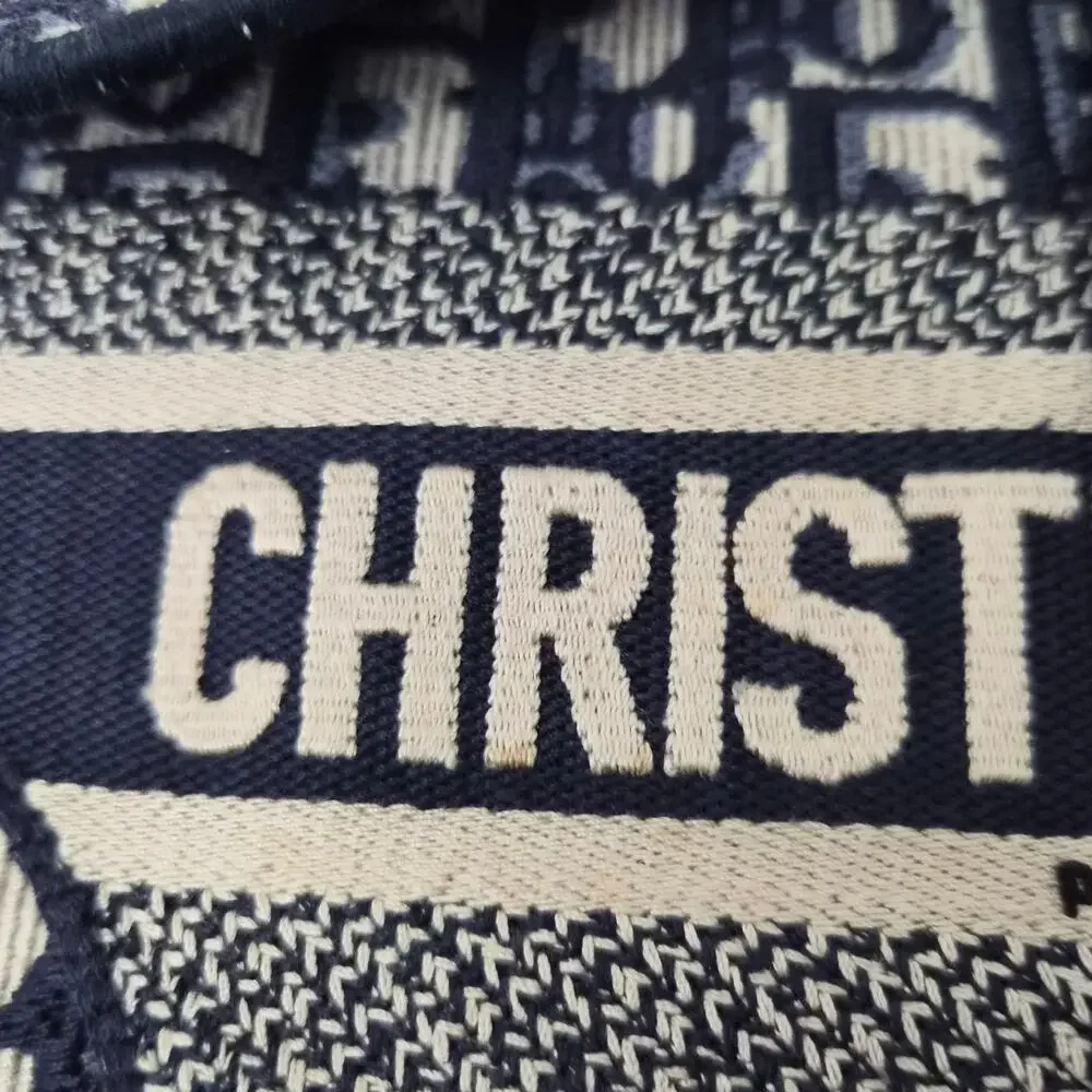 Christian Dior Logo Oblique Saddle Bag Blue - Picture 7 of 8